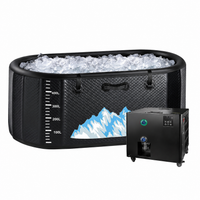 Cold Plunge Tub Designed for Athlete Recovery, 248 Gallon Capacity, 1 HP Chiller, WiFi Control, Water Treatment Kit