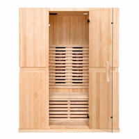 Infrared Sauna Built for Home Relaxation, Full Spectrum Radiator, Hemlock Wood Construction, 2 Person Capacity