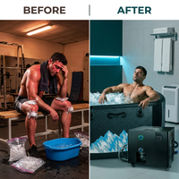 Cold Plunge Tub, 248 Gallon, 1 Horsepower, Heavy-Duty Ice Bath Tub for Athletes with Hot & Cold, Portable Inflatable Plunge Chiller with Water Treatment Kit, Immersion Therapy, Wifi (Black, 1 Set) — Before & After