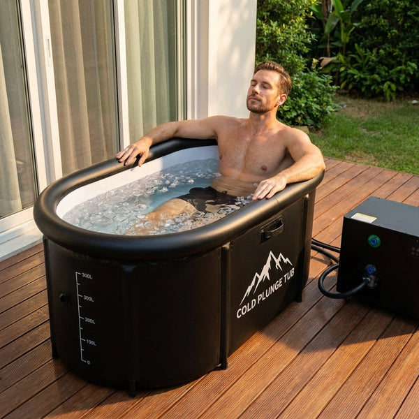Cold Plunge Tub Designed for Athlete Recovery, 248 Gallon Capacity, 1 HP Chiller, WiFi Control, Water Treatment Kit