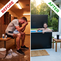 Cold Plunge Tub Built for Year-Round Use, 33°F Cooling, Ozone Sanitation, Weatherproof UV Coating — Before & After