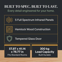 Infrared Home Sauna Room for 2 Persons Sauna Spa Room Hemlock Wood Infrared Sauna Cabin Dry Sauna with Full Spectrum Radiator, LED Light, Bluetooth, MP3, USB (2 Person Sauna Room) — Results & Stats