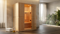 Infrared Home Sauna Room for 2 Persons Sauna Spa Room Hemlock Wood Infrared Sauna Cabin Dry Sauna with Full Spectrum Radiator, LED Light, Bluetooth, MP3, USB (2 Person Sauna Room) — Lifestyle
