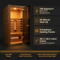 Infrared Sauna 1 Person Far Infrared Sauna Low EMF Indoor Sauna with Starry Light Ceiling Speakers Personal Dry Sauna for Home Gym Spa Fast Heating Easy Assembly 30.7X 30.7X62.2 — Results & Stats