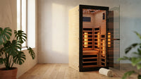 Infrared Sauna 1 Person Far Infrared Sauna Low EMF Indoor Sauna with Starry Light Ceiling Speakers Personal Dry Sauna for Home Gym Spa Fast Heating Easy Assembly 30.7X 30.7X62.2 — Lifestyle