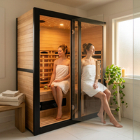 Infrared Sauna 1 Person Far Infrared Sauna Low EMF Indoor Sauna with Starry Light Ceiling Speakers Personal Dry Sauna for Home Gym Spa Fast Heating Easy Assembly 30.7X 30.7X62.2 — Lifestyle